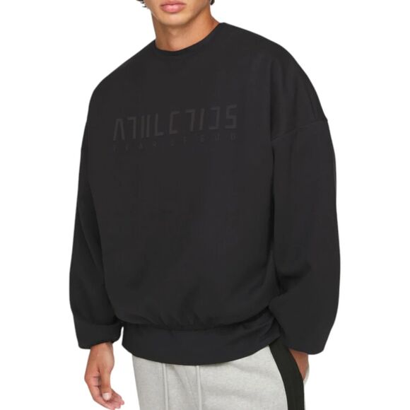 $240 adidas x FEAR OF GOD ATHLETICS Oversized Crewneck Black KA4567 Mens Small